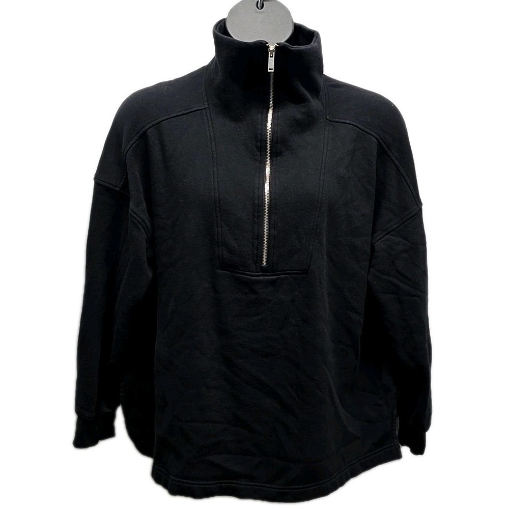 Old Navy Black Half Zip Sweatshirt Mock Neck Pullover sz‎ XXL Petite